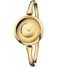 Reloj de vestir de cuero largo de moda para mujer